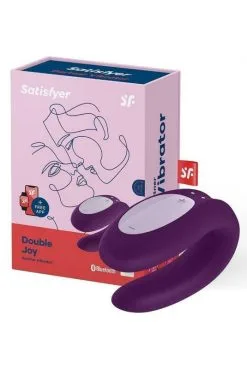 Stimulateur Violet Connecté Double Joy Satisfyer -SexToys Soldes stimulateur violet connecte double joy satisfyer 2