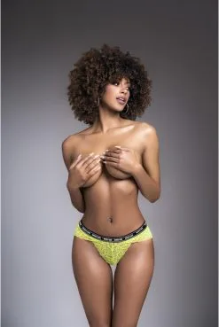 String En Dentelle Vert Néon Brunch Babe -SexToys Soldes string en dentelle vert neon brunch babe 2