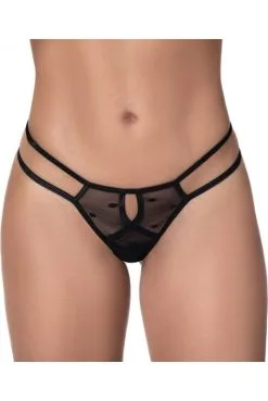 String Ficelle Ajustable Noir -SexToys Soldes string ficelle ajustable noir 2