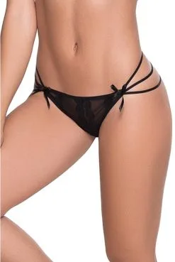 String Noir Triple Lanières