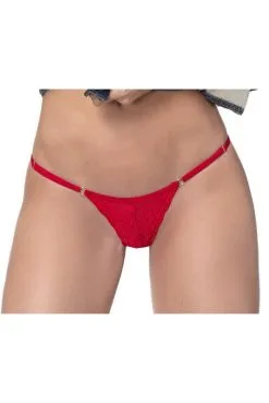 String Réglable V Dentelle Rouge -SexToys Soldes string reglable v dentelle rouge 2