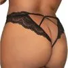 Tanga Noir Ouvert Grande Taille