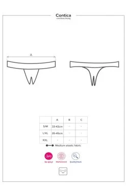 Tanga Ouvert Noir Contica -SexToys Soldes tanga ouvert noir contica 4