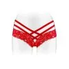 Tanga Ouvert Strappy Rouge Anne