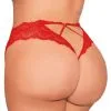 Tanga Rouge Ouvert Grande Taille