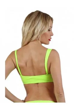 Top Brassière Wetlook Jaune Néon -SexToys Soldes top brassiere wetlook jaune neon 2
