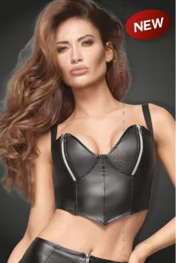 Top Sexy Fetish Zips Argent