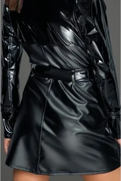 Trench Coat Robe Fetish Wetlook Mat Et Vinyle Brillant -SexToys Soldes trench coat robe fetish wetlook mat et vinyle brillant 5