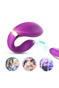 Vibro Couple Forme U Violet Double Moteurs -SexToys Soldes vibro couple forme u violet double moteurs 1