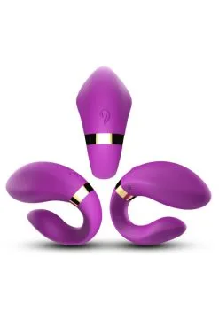 Vibro Couple Forme U Violet Double Moteurs -SexToys Soldes vibro couple forme u violet double moteurs 2