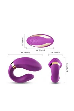 Vibro Couple Forme U Violet Double Moteurs -SexToys Soldes vibro couple forme u violet double moteurs 3