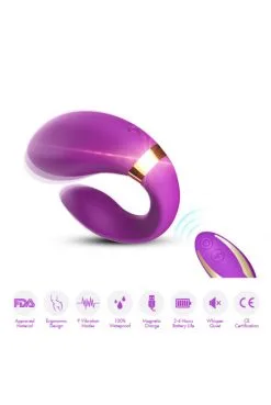 Vibro Couple Forme U Violet Double Moteurs -SexToys Soldes vibro couple forme u violet double moteurs 4