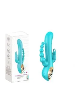Vibro Rabbit Bleu Chapelet Vibrant -SexToys Soldes vibro rabbit bleu chapelet vibrant 3