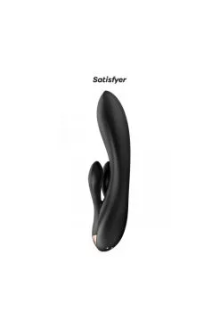 Vibro Rabbit Connecté Double Flex Noir -SexToys Soldes vibro rabbit connecte double flex noir 1