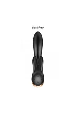 Vibro Rabbit Connecté Double Flex Noir -SexToys Soldes vibro rabbit connecte double flex noir 2