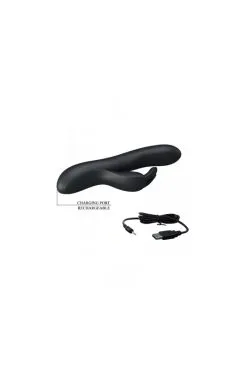 Vibro Rabbit Dylan Noir -SexToys Soldes vibro rabbit dylan noir 3