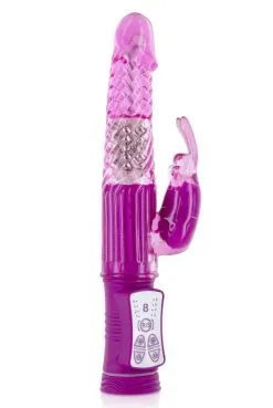 Vibro Rabbit Rose 2 Moteurs Billes Rotatives USB
