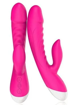 Vibro Rabbit Rose Chauffant 10 Programmes USB