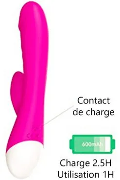 Vibro Rabbit Rose Chauffant 10 Programmes USB -SexToys Soldes vibro rabbit rose chauffant 10 programmes usb 3