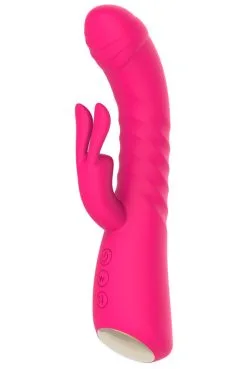 Vibro Rabbit Rose Chauffant Va-et-Vient