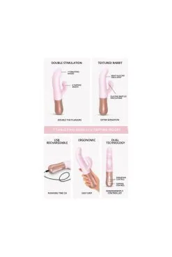 Vibro Rabbit Tapotement Clitoris Et Va Et Vient Sassy Bunny Rose -SexToys Soldes vibro rabbit tapotement clitoris et va et vient sassy bunny rose 2