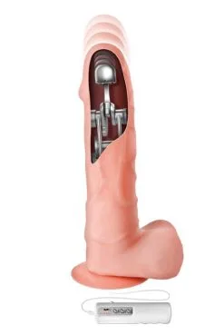 Vibro Réaliste Va-et-vient 21 Cm Ventouse Testicules -SexToys Soldes vibro realiste va et vient 21 cm ventouse testicules 2