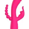 Vibro Triple Stimulation Puissant Rose USB