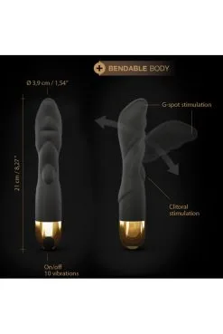 Vibromasseur Dorcel Flexi Joy Noir Et Or -SexToys Soldes vibromasseur dorcel flexi joy noir et or 4