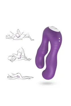 Vibromasseur Forme U Double Tête Stimulateur Point G Violet -SexToys Soldes vibromasseur forme u double tete stimulateur point g violet 2