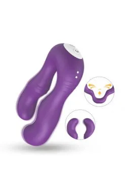 Vibromasseur Forme U Double Tête Stimulateur Point G Violet -SexToys Soldes vibromasseur forme u double tete stimulateur point g violet 5