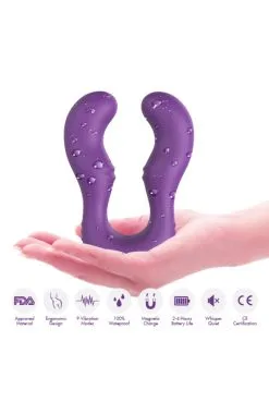 Vibromasseur Forme U Double Tête Stimulateur Point G Violet -SexToys Soldes vibromasseur forme u double tete stimulateur point g violet 6