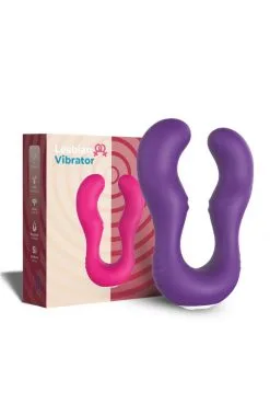 Vibromasseur Forme U Double Tête Stimulateur Point G Violet -SexToys Soldes vibromasseur forme u double tete stimulateur point g violet 8