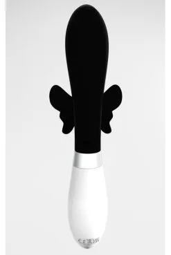 Vibromasseur Rabbit Noir Papillon En Silicone -SexToys Soldes vibromasseur rabbit noir papillon en silicone 3